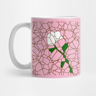 stained glass window effect flower Mug